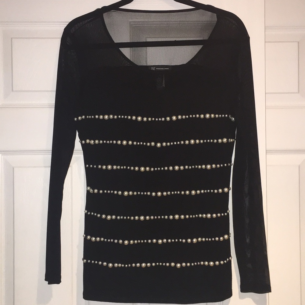 Women’s Beaded-Pearl Blouse